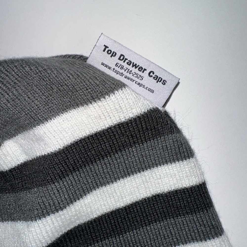 2011 Cap Beanie Hat One Size Gray Reversible Top Drawer Caps - Picture 6 of 7